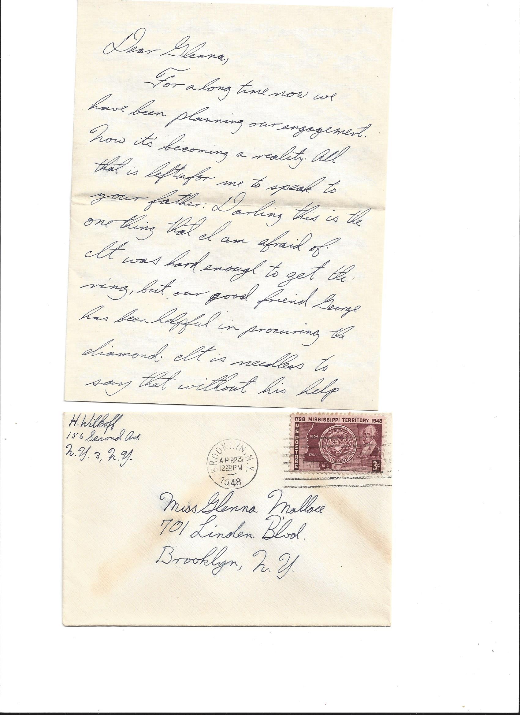 Letter From Harvey to Glenna